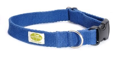 Earth Dog halsband hennep blueberry blauw