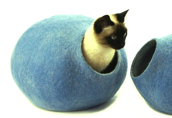 Kivikis Cat Cave blauw sky blue kattenhuis kattenmand