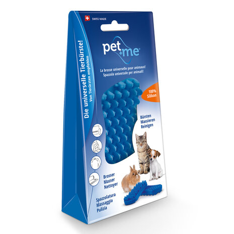 Pet + Me kattenborstel blauw