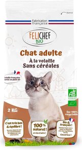 Kattenbrok met gevogelte / zonder granen (Felichef Bio)